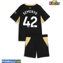 Manchester City Antoine Semenyo #42 Auswärts Trikotsatz Kinder 2026-27 Kurzarm (+ Kurze Hosen)